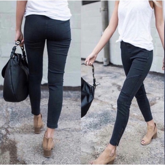 Moto biker/leggings pants - Picture 2 of 4